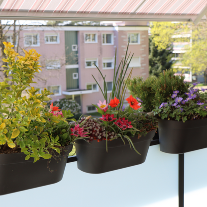 Balcony hanger double-sided with reservoir small
