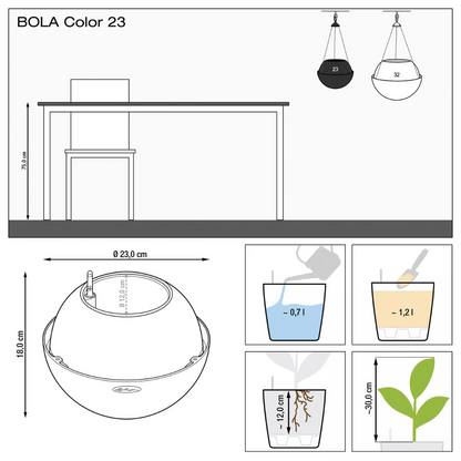 Bola Couleur 23 cm anthracite