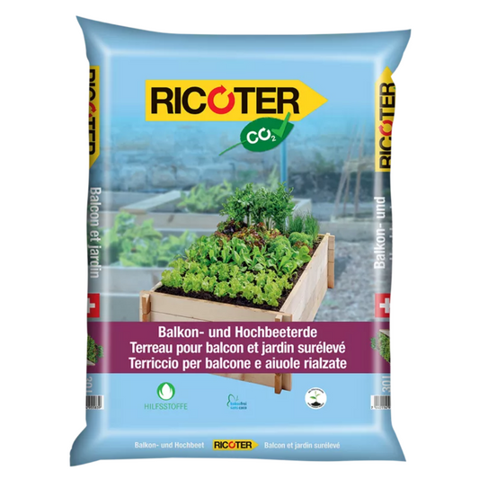 Ricoter Balkon- und Hochbeeterde 30 Liter Sack