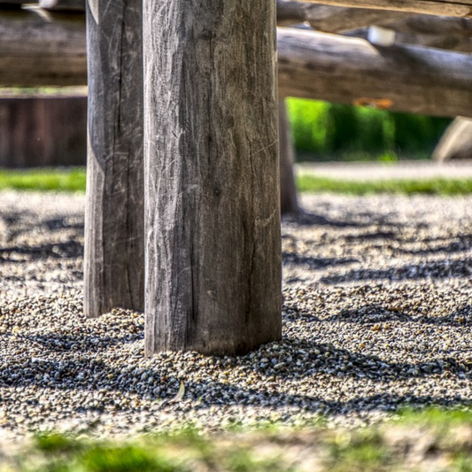 Round gravel small grains loose