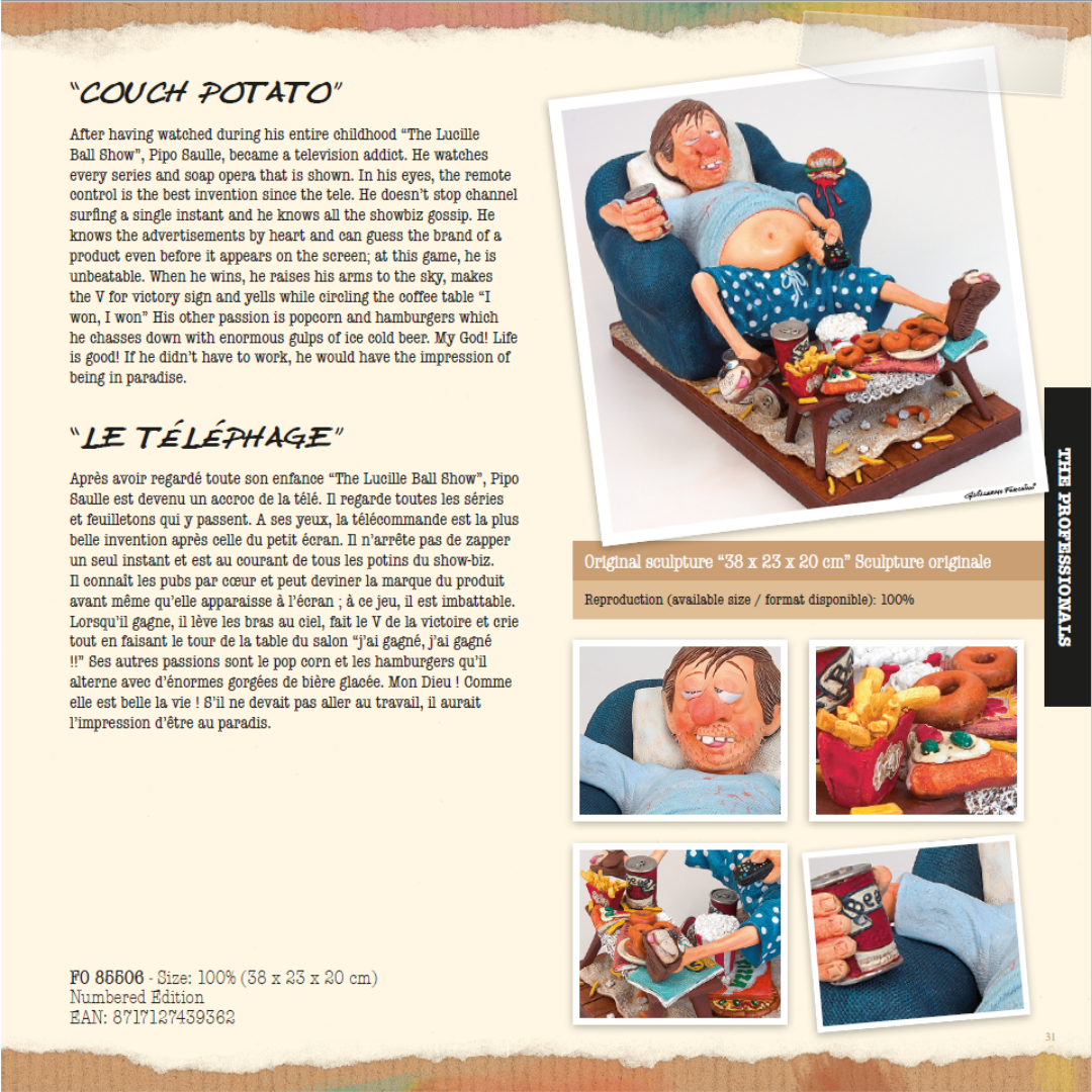 Forchino figure 'The Couch Potato'