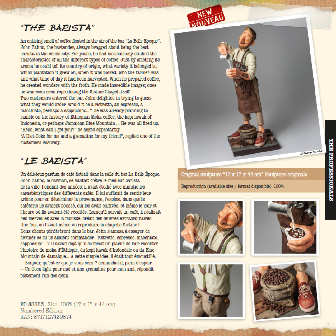 Forchino figure `The Barista`